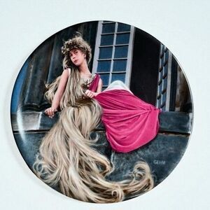VTG Konigszelt Bavaria Rapunzel Gehm Grimm Fairy Tales Porcelain Plate 8"